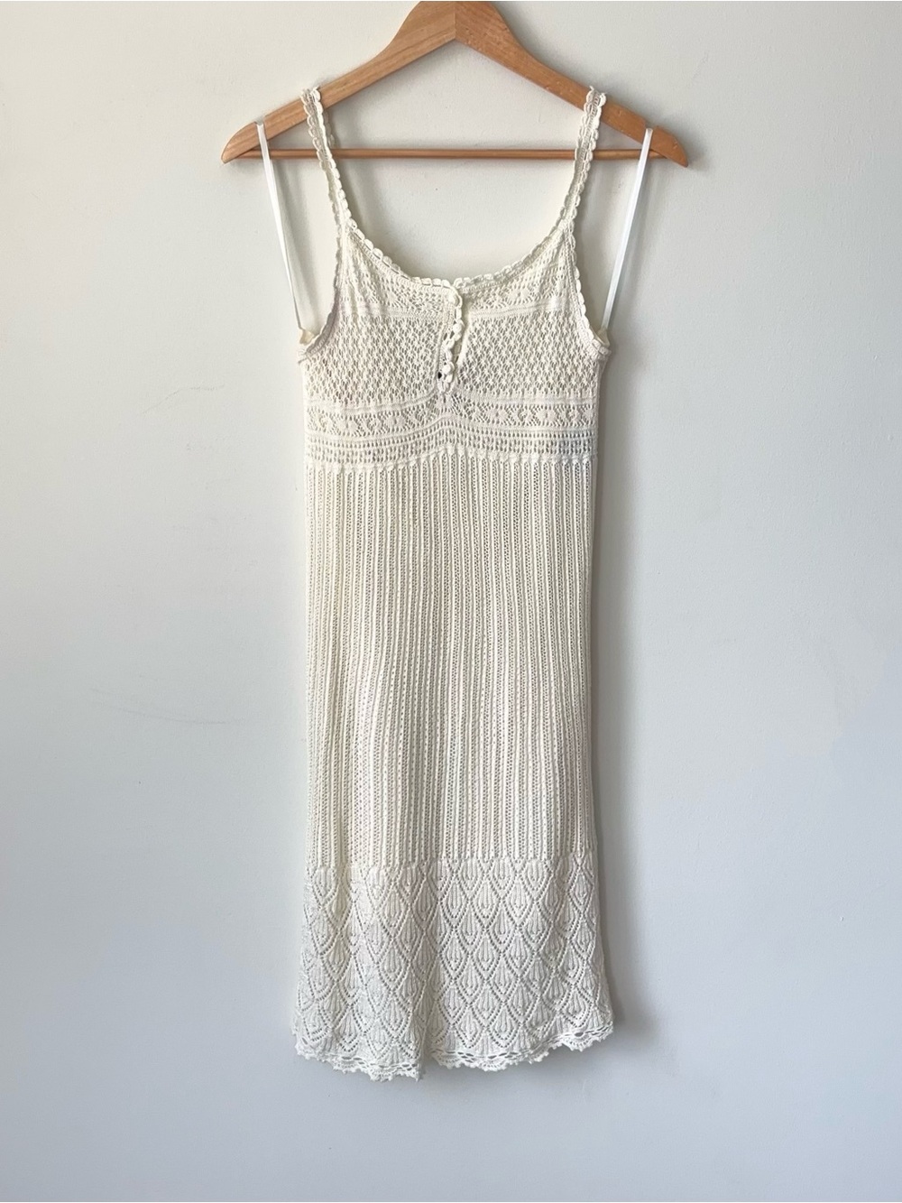 Ralph Lauren Rugby Crochet Lace Mini Dress Size S Cotton Silk Lined Ivory